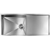 CM PRONTA CONSEGNA - SPEDIZIONE IMMEDIATA Lavello da Incasso 1 Vasca con gocciolatoio Reversibile 99 x 44 cm Sottotop Acciaio Inox satinato FILOQUADRA SOTTOTOP CM 012921.X0.01.2018 012921NCSSP