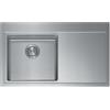 CM PRONTA CONSEGNA - SPEDIZIONE IMMEDIATA Lavello da Incasso 1 Vasca con gocciolatoio a Destra 86 x 50 cm Slim Filotop Acciaio Inox satinato con fascia miscelatore ENEA CM 017101.S2.01.2034