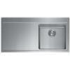 CM PRONTA CONSEGNA - SPEDIZIONE IMMEDIATA Lavello da Incasso 1 Vasca con gocciolatoio a Sinistra 100 x 50 cm Slim - Filotop Acciaio Inox satinato con fascia miscelatore ENEA CM 017102.D2.01.2034
