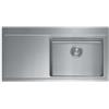 CM PRONTA CONSEGNA - SPEDIZIONE IMMEDIATA Lavello da Incasso 1 Vasca con gocciolatoio a Sinistra 100 x 50 cm Slim - Filotop Acciaio Inox satinato con fascia miscelatore ENEA CM 017103.D2.01.2034