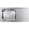 CM PRONTA CONSEGNA - SPEDIZIONE IMMEDIATA Lavello da Incasso 1 Vasca con gocciolatoio Reversibile 100 x 51 cm Slim Semifilo Acciaio Inox satinato EVOLUZIONE CM 015006.X2.01.2033 015006RCSSP