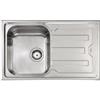 CM PRONTA CONSEGNA - SPEDIZIONE IMMEDIATA Lavello da Incasso 1 Vasca con gocciolatoio a Destra 79 x 50 cm Sopratop Acciaio Inox satinato CM CRISTAL 010011.S1.01.2018 - 010011 SCSSP