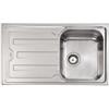 CM PRONTA CONSEGNA - SPEDIZIONE IMMEDIATA Lavello da Incasso 1 Vasca con gocciolatoio a Sinistra 86 x 50 cm Sopratop Acciaio Inox satinato CM CRISTAL 010013.D1.01.2018 010013 DCSSP