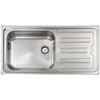 CM PRONTA CONSEGNA - SPEDIZIONE IMMEDIATA Lavello da Incasso 1 Vasca con gocciolatoio a Destra 100 x 50 cm Sopratop Acciaio Inox satinato CM CRISTAL 010016.S1.01.2018 010016 SCSSP