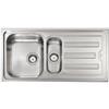 CM PRONTA CONSEGNA - SPEDIZIONE IMMEDIATA Lavello da Incasso 1 Vasca e vaschetta con gocciolatoio a Destra 100 x 50 cm Sopratop Acciaio Inox satinato CM CRISTAL 010015.S1.01.2018 010015 SCSSP