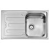 CM PRONTA CONSEGNA - SPEDIZIONE IMMEDIATA Lavello da Incasso 1 Vasca con gocciolatoio a Sinistra 82 x 51 cm Filotop Acciaio Inox satinato CM CRISTAL FILOTOP 010041.D1.01.2018 010041 DCSSP