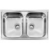 CM PRONTA CONSEGNA - SPEDIZIONE IMMEDIATA Lavello da Incasso 2 Vasche 82 x 51 cm Filotop Acciaio Inox satinato CM CRISTAL FILOTOP 010042.X1.01.2018 010042 XCSSP