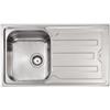 CM PRONTA CONSEGNA - SPEDIZIONE IMMEDIATA Lavello da Incasso 1 Vasca con gocciolatoio a Destra 87 x 51 cm Filotop Acciaio Inox satinato CM CRISTAL FILOTOP 010043.S1.01.2018 010043 SCSSP