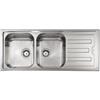 CM PRONTA CONSEGNA - SPEDIZIONE IMMEDIATA Lavello da Incasso 2 Vasche con gocciolatoio a Destra 117 x 51 cm Filotop Acciaio Inox satinato CM CRISTAL FILOTOP 010047.S1.01.2018 010047 SCSSP
