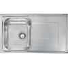 CM PRONTA CONSEGNA - SPEDIZIONE IMMEDIATA Lavello da Incasso 1 Vasca con gocciolatoio a Destra 86 x 50 cm Sopratop Acciaio Inox satinato CM COMO 010143.S1.01.2018 010143 SCSSP