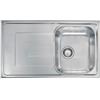 CM PRONTA CONSEGNA - SPEDIZIONE IMMEDIATA Lavello da Incasso 1 Vasca con gocciolatoio a Sinistra 86 x 50 cm Sopratop Acciaio Inox satinato CM COMO 010143.D1.01.2018 010143 DCSSP