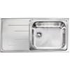 CM PRONTA CONSEGNA - SPEDIZIONE IMMEDIATA Lavello da Incasso 1 Vasca con gocciolatoio a Sinistra 100 x 50 cm Sopratop Acciaio Inox satinato CM COMO 010146.D1.01.2018 010146 DCSSP