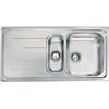 CM PRONTA CONSEGNA - SPEDIZIONE IMMEDIATA Lavello da Incasso 1 Vasca e vaschetta con gocciolatoio a Sinistra 100 x 50 cm Sopratop Acciaio Inox satinato CM COMO 010145.D1.01.2018 010145 DCSSP