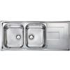 CM PRONTA CONSEGNA - SPEDIZIONE IMMEDIATA Lavello da Incasso 2 Vasche con gocciolatoio a Destra 116 x 50 cm Sopratop Acciaio Inox satinato CM COMO 010147.S1.01.2018 010147 SCSSP