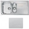 CM PRONTA CONSEGNA - SPEDIZIONE IMMEDIATA Lavello da Incasso 1 Vasca e vaschetta con gocciolatoio Reversibile 100 x 50 cm Sopratop Acciaio Inox Microdecoro CM COMO 010175.X2.01.2028 010175 RCSSP