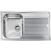 CM PRONTA CONSEGNA - SPEDIZIONE IMMEDIATA Lavello da Incasso 1 Vasca con gocciolatoio a Destra 86 x 50 cm Slim Semifilo Acciaio Inox satinato CM FILOSLIM 011203.S1.01.2018 011203 SCSSP