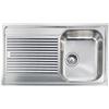 CM PRONTA CONSEGNA - SPEDIZIONE IMMEDIATA Lavello da Incasso 1 Vasca con gocciolatoio a Sinistra 86 x 50 cm Slim Semifilo Acciaio Inox satinato CM FILOSLIM 011203.D1.01.2018 011203 DCSSP