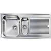CM PRONTA CONSEGNA - SPEDIZIONE IMMEDIATA Lavello da Incasso 1 Vasca e vaschetta con Gocciolatoio a Destra 100 x 50 cm Slim Semifilo Acciaio Inox satinato CM FILOSLIM 011205.S1.01.2018 011205 SCSSP