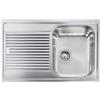 CM PRONTA CONSEGNA - SPEDIZIONE IMMEDIATA Lavello da Incasso 1 Vasca con gocciolatoio a Sinistra 79 x 50 cm Sopratop Acciaio Inox satinato CM ZENITH PLUS 011251.D1.01.2018 011251 DCSSP