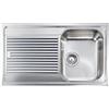 CM PRONTA CONSEGNA - SPEDIZIONE IMMEDIATA Lavello da Incasso 1 Vasca con gocciolatoio a Sinistra 86 x 50 cm Sopratop Acciaio Inox satinato CM ZENITH PLUS 011253.D1.01.2018 011253 DCSSP