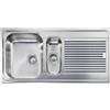 CM PRONTA CONSEGNA - SPEDIZIONE IMMEDIATA Lavello da Incasso 1 Vasca e Vaschetta con gocciolatoio a Destra 100 x 50 cm Sopratop Acciaio Inox satinato CM ZENITH PLUS 011255.S1.01.2018 011255S CSSP