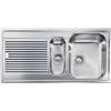 CM PRONTA CONSEGNA - SPEDIZIONE IMMEDIATA Lavello da Incasso 1 Vasca e Vaschetta con gocciolatoio a Sinistra 100 x 50 cm Sopratop Acciaio Inox satinato CM ZENITH PLUS 011255.D1.01.2018 011255 DCSSP
