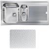 CM PRONTA CONSEGNA - SPEDIZIONE IMMEDIATA Lavello da Incasso 1 Vasca e Vaschetta con gocciolatoio a Destra 100 x 50 cm Sopratop Acciaio Inox antigraffio CM ZENITH PLUS 011265.S1.01.2018 011265 SCSSP