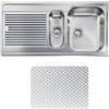 CM PRONTA CONSEGNA - SPEDIZIONE IMMEDIATA Lavello da Incasso 1 Vasca e Vaschetta con gocciolatoio a Sinistra 100 x 50 cm Sopratop Acciaio Inox antigraffio CM ZENITH PLUS 011265.D1.01.2018 011265 DCSSP