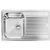 CM PRONTA CONSEGNA - SPEDIZIONE IMMEDIATA Lavello da Incasso 1 Vasca profondità 21 cm con gocciolatoio a Destra 79 x 50 cm Sopratop Acciaio Inox satinato CM ZENITH 210 011221.S1.01.2018 011221 SCSSP