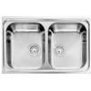 CM PRONTA CONSEGNA - SPEDIZIONE IMMEDIATA Lavello da Incasso 2 Vasche profondità 20 cm 79 x 50 cm Sopratop Acciaio Inox satinato CM ZENITH 210 011222.X1.01.2018 011222 XCSSP