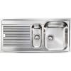 CM PRONTA CONSEGNA - SPEDIZIONE IMMEDIATA Lavello da Incasso 1 Vasca profondità 21 cm e Vaschetta con gocciolatoio a Sinistra 100 x 50 cm Sopratop Acciaio Inox satinato CM ZENITH 210 011225.D1.01.2018 011225 DCSSP