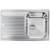 CM PRONTA CONSEGNA - SPEDIZIONE IMMEDIATA Lavello da Incasso 1 Vasca con gocciolatoio a Sinistra 79 x 50 cm Sopratop Acciaio Inox satinato CM ZENITH 011241.D1.01.2016 011241 DCSSX