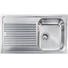 CM PRONTA CONSEGNA - SPEDIZIONE IMMEDIATA Lavello da Incasso 1 Vasca con gocciolatoio a Sinistra 86 x 50 cm Sopratop Acciaio Inox satinato CM ZENITH 011243.D1.01.2016 011243 DCSSX