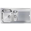CM PRONTA CONSEGNA - SPEDIZIONE IMMEDIATA Lavello da Incasso 1 Vasca e Vaschetta con gocciolatoio a Destra 100 x 50 cm Sopratop Acciaio Inox satinato CM ZENITH 011245.S1.01.2018 011245S CSSP