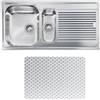 CM PRONTA CONSEGNA - SPEDIZIONE IMMEDIATA Lavello da Incasso 1 Vasca e Vaschetta con gocciolatoio a Destra 100 x 50 cm Sopratop Acciaio Inox antigraffio CM ZENITH 011295.S1.01.2018 011295 SCSSP