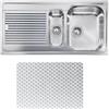 CM PRONTA CONSEGNA - SPEDIZIONE IMMEDIATA Lavello da Incasso 1 Vasca e Vaschetta con gocciolatoio a Sinistra 100 x 50 cm Sopratop Acciaio Inox antigraffio CM ZENITH 011295.D1.01.2018 011295 DCSSP