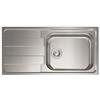 CM PRONTA CONSEGNA - SPEDIZIONE IMMEDIATA Lavello da Incasso 1 Vasca con gocciolatoio a Sinistra 100 x 50 cm Sopratop Acciaio Inox satinato CM LEVANTE 015726.D1.01.2018