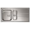 CM PRONTA CONSEGNA - SPEDIZIONE IMMEDIATA Lavello da Incasso 1 Vasca e vaschetta con gocciolatoio a Destra 100 x 50 cm Sopratop Acciaio Inox satinato CM LEVANTE 015725.S1.01.2018