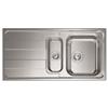 CM PRONTA CONSEGNA - SPEDIZIONE IMMEDIATA Lavello da Incasso 1 Vasca e vaschetta con gocciolatoio a Sinistra 100 x 50 cm Sopratop Acciaio Inox satinato CM LEVANTE 015725.D1.01.2018