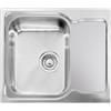 CM PRONTA CONSEGNA - SPEDIZIONE IMMEDIATA Lavello da Incasso 1 Vasca con Gocciolatoio a Destra 58 x 50 cm Sopratop Acciaio Inox satinato CM MATICO 011640.S1.01.2016