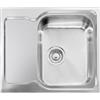 CM PRONTA CONSEGNA - SPEDIZIONE IMMEDIATA Lavello da Incasso 1 Vasca con Gocciolatoio a Sinistra 58 x 50 cm Sopratop Acciaio Inox satinato CM MATICO 011640.D1.01.2016