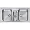 CM PRONTA CONSEGNA - SPEDIZIONE IMMEDIATA Lavello da Incasso 2 Vasche laterali e Vaschetta Centrale 100 x 50 cm Sopratop Acciaio Inox satinato CM MATICO 011646.X1.01.2018 011646 XCSSP