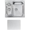 CM PRONTA CONSEGNA - SPEDIZIONE IMMEDIATA Lavello da Incasso 1 Vasca grande a Destra e Vaschetta 58 x 50 cm Sopratop Acciaio Inox antigraffio CM MATICO 011692.D1.01.2018 011692 DCSSP