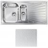 CM PRONTA CONSEGNA - SPEDIZIONE IMMEDIATA Lavello da Incasso 1 Vasca e Vaschetta con gocciolatoio a Destra 100 x 50 cm Sopratop Acciaio Inox antigraffio CM COMETA 011495.S1.01.2018 011495 SCSSP