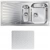 CM PRONTA CONSEGNA - SPEDIZIONE IMMEDIATA Lavello da Incasso 1 Vasca e Vaschetta con gocciolatoio a Sinistra 100 x 50 cm Sopratop Acciaio Inox antigraffio CM COMETA 011495.D1.01.2018 011495 DCSSP
