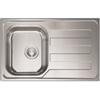 CM PRONTA CONSEGNA - SPEDIZIONE IMMEDIATA Lavello da Incasso 1 Vasca con gocciolatoio a Destra 79 x 50 cm Sopratop Acciaio Inox satinato CM GHIBLI 015841.S1.01.2016