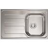 CM PRONTA CONSEGNA - SPEDIZIONE IMMEDIATA Lavello da Incasso 1 Vasca con gocciolatoio a Sinistra 79 x 50 cm Sopratop Acciaio Inox satinato CM GHIBLI 015841.D1.01.2016