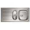 CM PRONTA CONSEGNA - SPEDIZIONE IMMEDIATA Lavello da Incasso 1 Vasca e Vaschetta con gocciolatoio a Sinistra 100 x 50 cm Sopratop Acciaio Inox satinato CM GHIBLI 015845.D1.01.2018