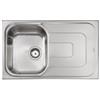 CM PRONTA CONSEGNA - SPEDIZIONE IMMEDIATA Lavello da Incasso 1 Vasca con gocciolatoio a Destra 79 x 50 cm Sopratop Acciaio Inox satinato CM PIZZICA 011341.S1.01.2016 011341S CSSX