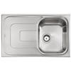 CM PRONTA CONSEGNA - SPEDIZIONE IMMEDIATA Lavello da Incasso 1 Vasca con gocciolatoio a Sinistra 79 x 50 cm Sopratop Acciaio Inox satinato CM PIZZICA 011341.D1.01.2016 011341 DCSSX